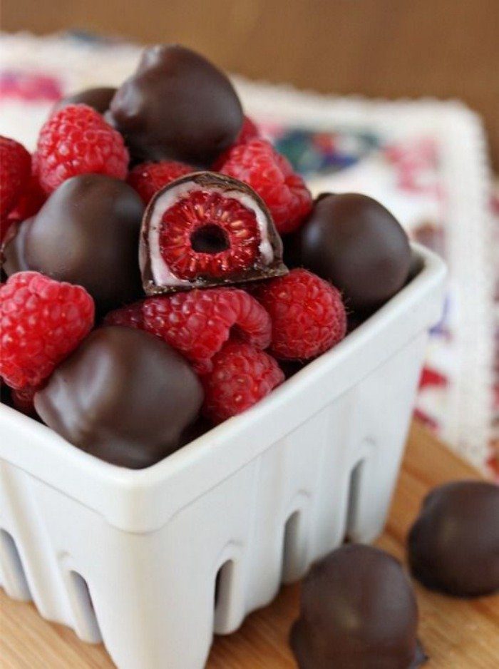 chocolate covered raspberries