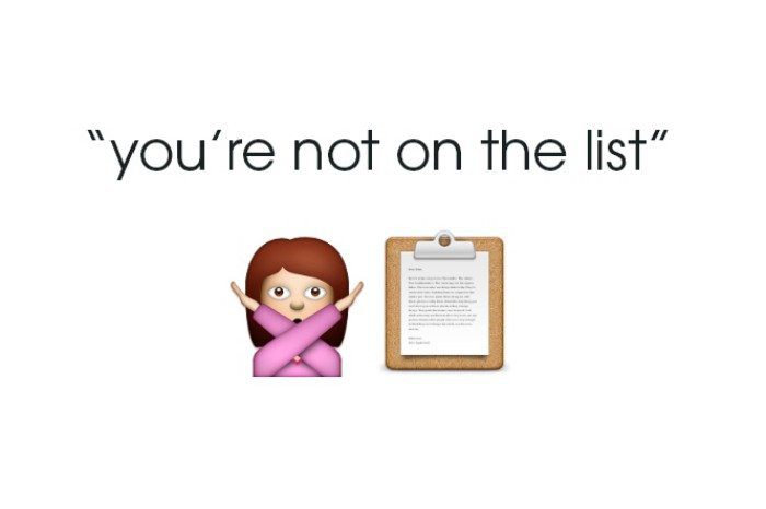 youre not on the list