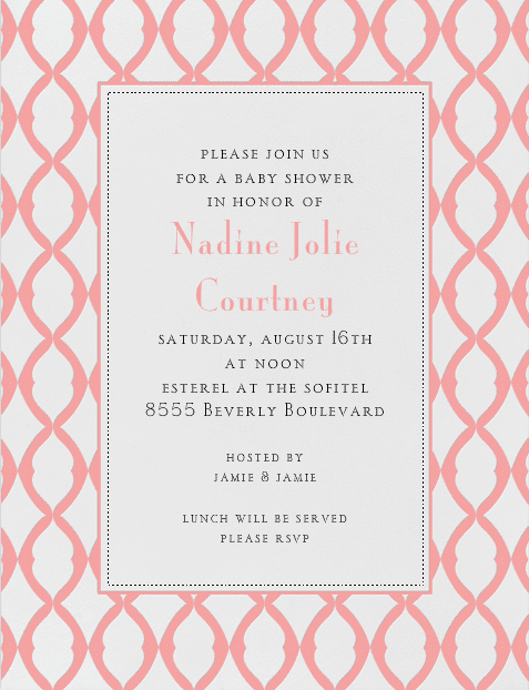 Nadine Baby Shower Invite
