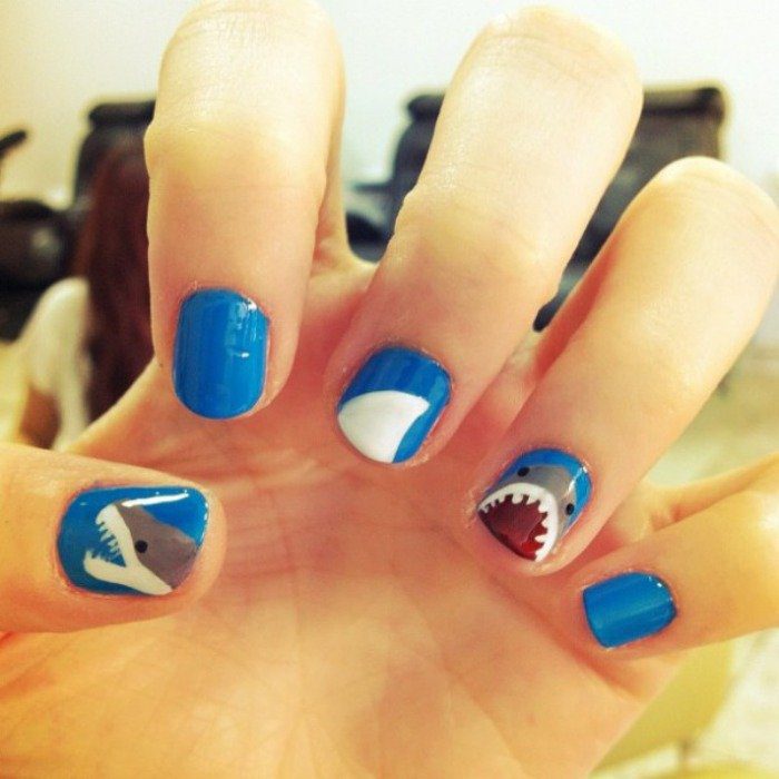shark week nails