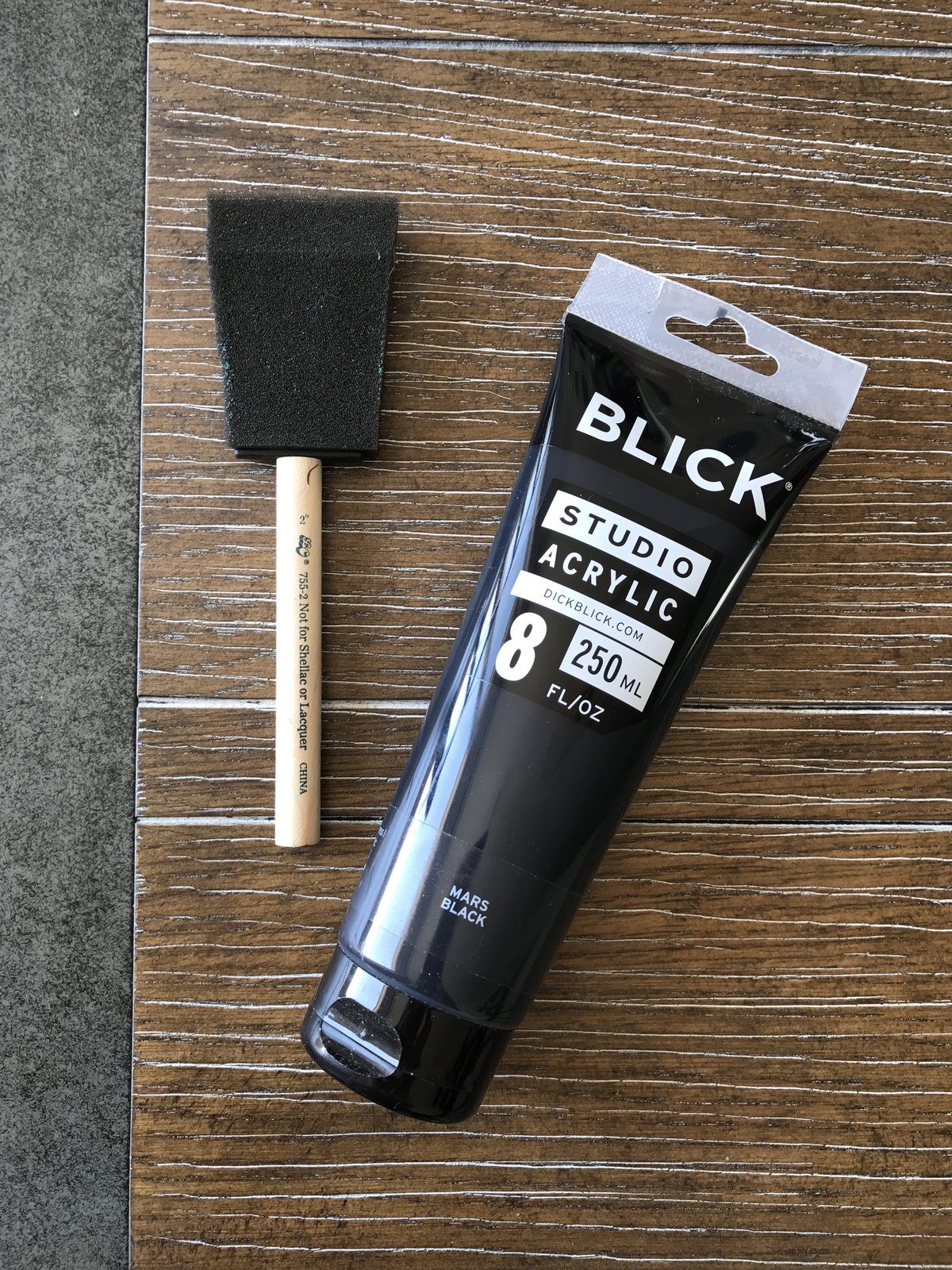 brush and paint for DIY Improve a Painting