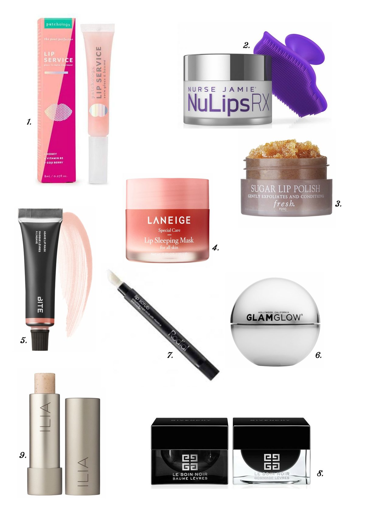 collage of Valentine's Day Gift Guide of lip products