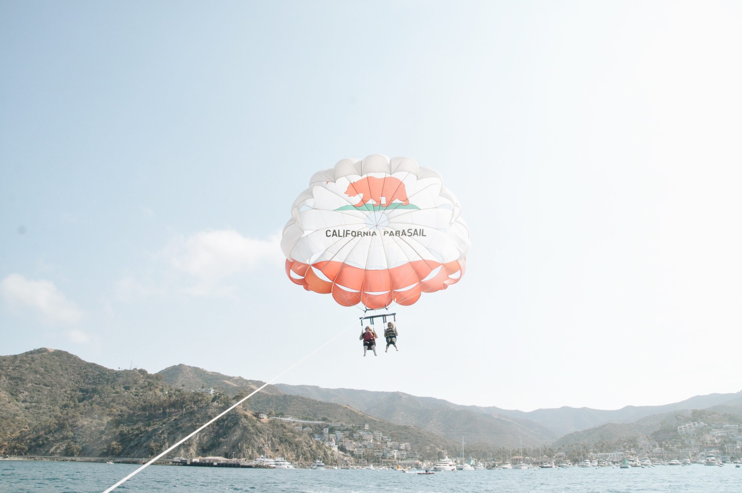 people parasailing in Catalina Island 